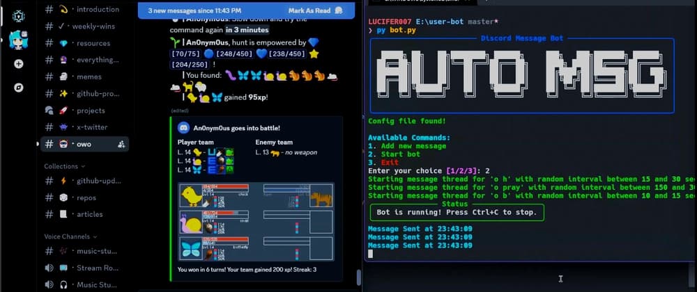 Automate Discord Messages